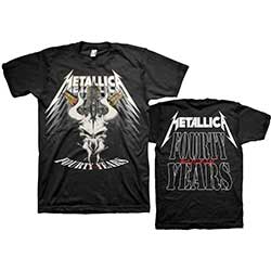 Metallica Unisex T-Shirt: 40th Anniversary Forty Years (Back Print)