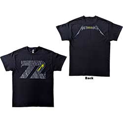Metallica Unisex T-Shirt: 72 Seasons Charred Logo (Back Print)