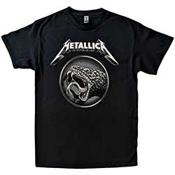 Metallica Unisex T-Shirt: Black Album Poster