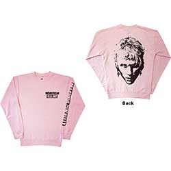 Machine Gun Kelly Unisex Sweatshirt: Pink Face (Back & Sleeve Print)