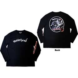 Motorhead Unisex Long Sleeve T-Shirt: Bomber (Back & Sleeve Print)