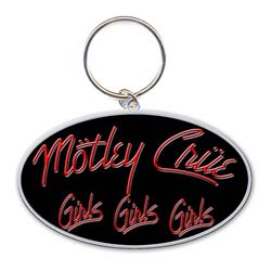 Motley Crue Keychain: Girls, Girls, Girls (Enamel In-fill)