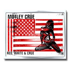 Motley Crue Pin Badge: Red, White & Crue