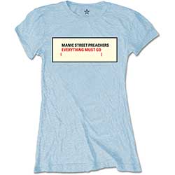 Manic Street Preachers Ladies T-Shirt: Everything Must Go