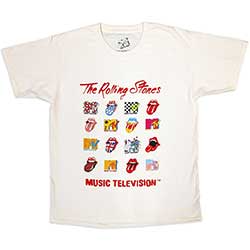 MTV Unisex T-Shirt: Rolling Stones Logo Mashup 