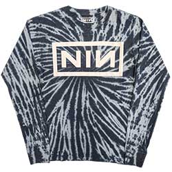 Nine Inch Nails Unisex Long Sleeve T-Shirt: Logo (Wash Collection)