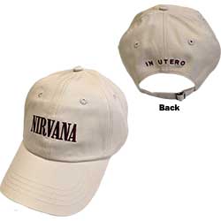 Nirvana Unisex Baseball Cap: Text Logo in Utero