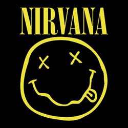 Nirvana Single Cork Coaster: Smiley