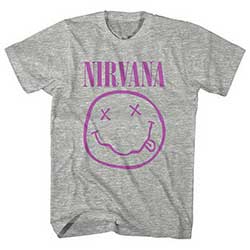 Nirvana Unisex T-Shirt: Purple Smiley