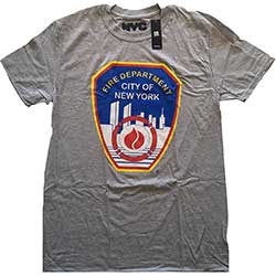 New York City Unisex T-Shirt: Fire Dept. Badge
