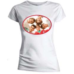 One Direction Ladies T-Shirt: 1D Oval (Skinny Fit)