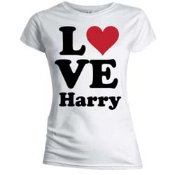 One Direction Ladies T-Shirt: Love Harry (Skinny Fit)