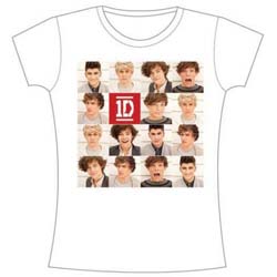 One Direction Ladies T-Shirt: Polaroid Band (Skinny Fit)