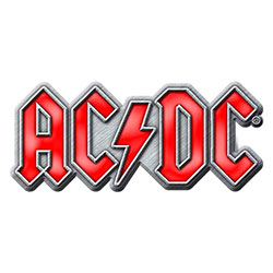 AC/DC Pin Badge: Red Logo (Enamel In-Fill)