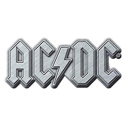 AC/DC Pin Badge: Metal Logo (Die-Cast Relief)