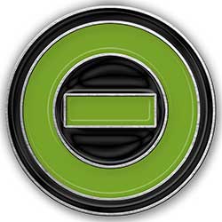 Type O Negative Pin Badge: Negative Symbol