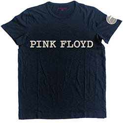 Pink Floyd Unisex T-Shirt: Logo & Prism (Applique)