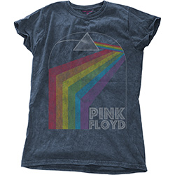 Pink Floyd Ladies T-Shirt: Prism Arch (Snow Wash)