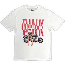 Pink Unisex T-Shirt: Motorbike