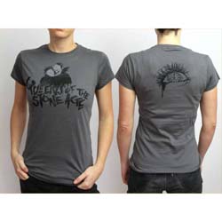 Queens Of The Stone Age Ladies T-Shirt: Cover Spray (Back Print)