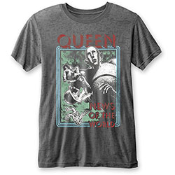 Queen Unisex Burn Out T-Shirt: News of the World