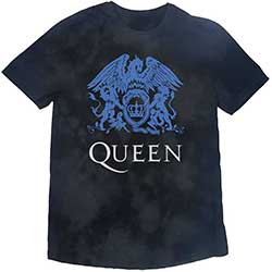 Queen Kids T-Shirt: Blue Crest (Wash Collection)
