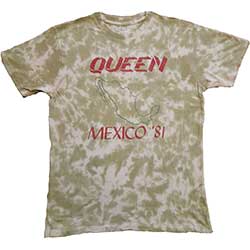 Queen Unisex T-Shirt: Mexico '81 (Dye-Wash)
