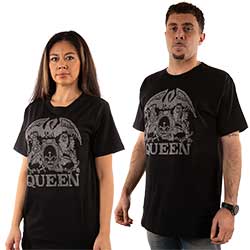Queen Unisex T-Shirt: Crest (Embellished)