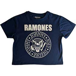 Ramones Ladies Crop Top: Presidential Seal