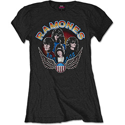 Ramones Ladies T-Shirt: Vintage Wings Photo