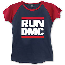 Run DMC Ladies Raglan T-Shirt: Logo (Skinny Fit)