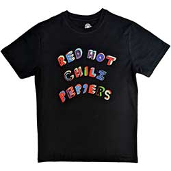Red Hot Chili Peppers Unisex T-Shirt: Colourful Letters