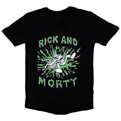 Cartoon Network Unisex T-Shirt: Rick & Morty - Green Splat
