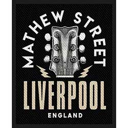 Rock Off Standard Woven Patch: Mathew St Guitar