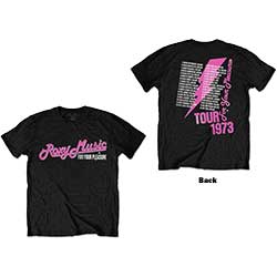 Roxy Music Unisex T-Shirt: For Your Pleasure Tour (Back Print)