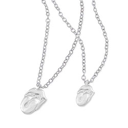 The Rolling Stones Necklace & Bracelet Set: Silver Tongue