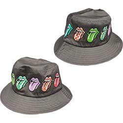 The Rolling Stones Unisex Bucket Hat: Multi-Tongue Pattern