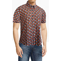 The Rolling Stones Unisex Casual Shirt: Tongue and Text (All Over Print)