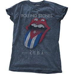 The Rolling Stones Ladies T-Shirt: Havana Cuba (Snow Wash)