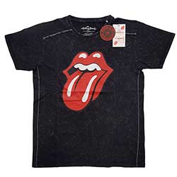 The Rolling Stones Unisex Snow Wash T-Shirt: Classic Tongue