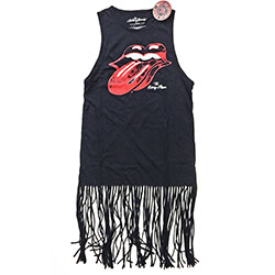 The Rolling Stones Ladies Tassel Dress: Vintage Tongue Logo