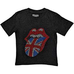 The Rolling Stones Kids Embellished T-Shirt: British Tongue (Diamante) 
