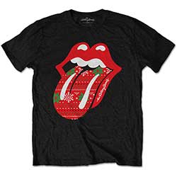 The Rolling Stones Unisex T-Shirt: Christmas Tongue