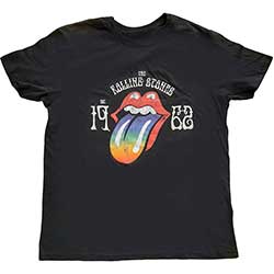 The Rolling Stones Unisex T-Shirt: Sixty Rainbow Tongue '62 (Puff Print)