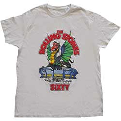 The Rolling Stones Unisex T-Shirt: Sixty Stadium Dragon (Puff Print)