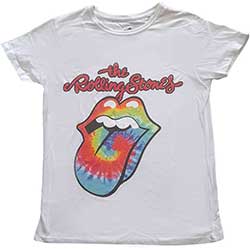 The Rolling Stones Ladies T-Shirt: Tie Dye Tongue