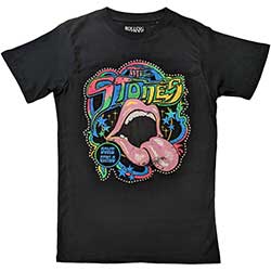 The Rolling Stones Unisex Embellished T-Shirt: Some Girls Neon Tongue
