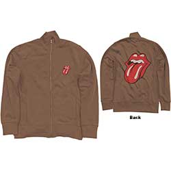 The Rolling Stones Unisex Track Top: Classic Tongue (Back Print)
