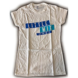 Little Mix Ladies T-Shirt: Dark Multi Blue Logo (Ex Tour)