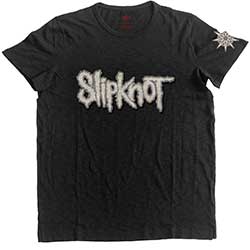 Slipknot Unisex Applique T-Shirt: Logo & Star